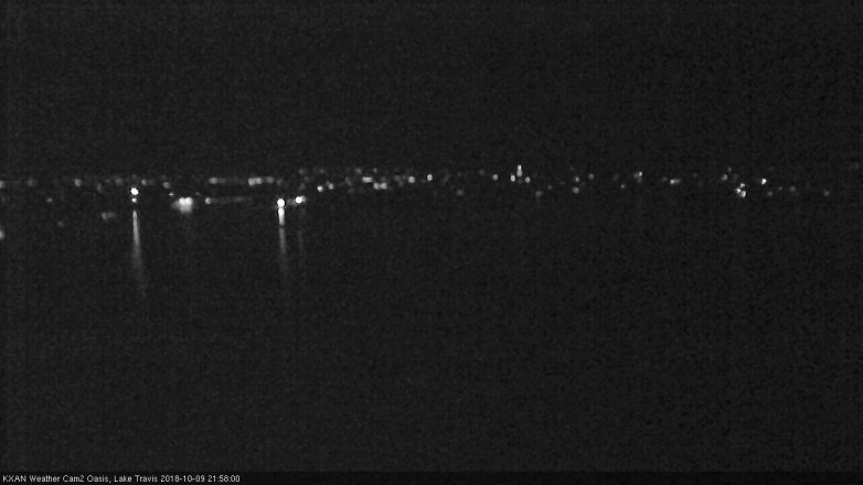 Lake Travis webcam, October 9, 2018 9:00 PM CT