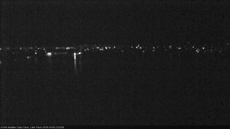 Lake Travis webcam, October 9, 2018 9:05 PM CT