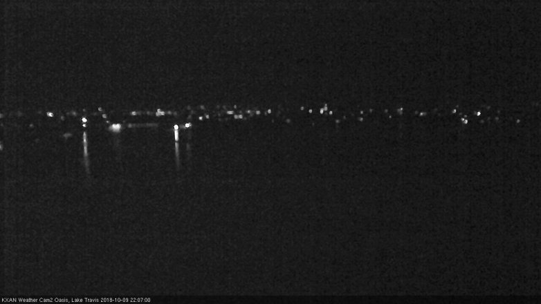 Lake Travis webcam, October 9, 2018 9:10 PM CT