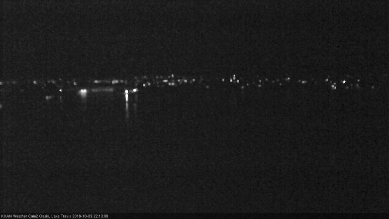 Lake Travis webcam, October 9, 2018 9:15 PM CT