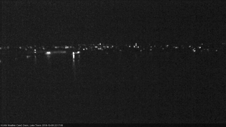 Lake Travis webcam, October 9, 2018 9:20 PM CT