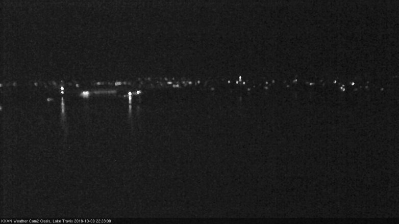 Lake Travis webcam, October 9, 2018 9:25 PM CT