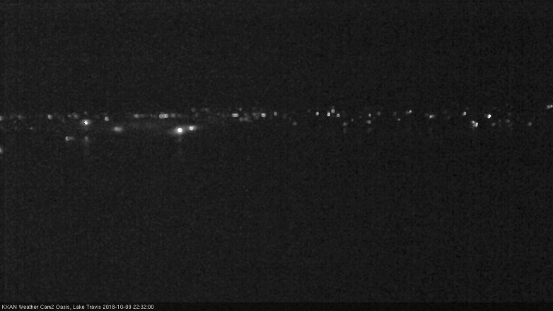 Lake Travis webcam, October 9, 2018 9:35 PM CT