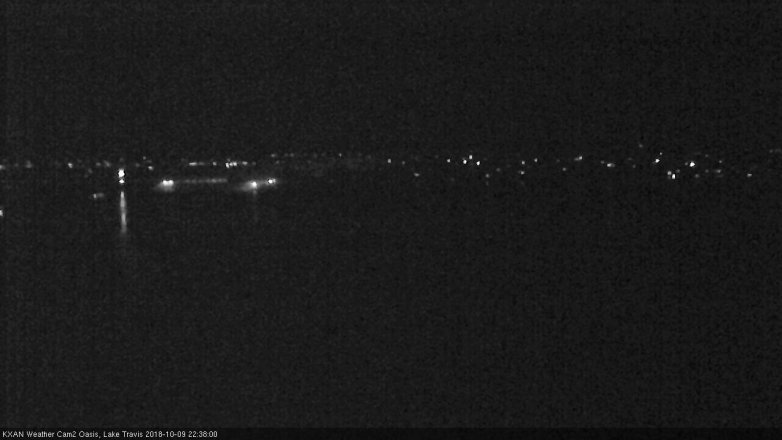 Lake Travis webcam, October 9, 2018 9:40 PM CT