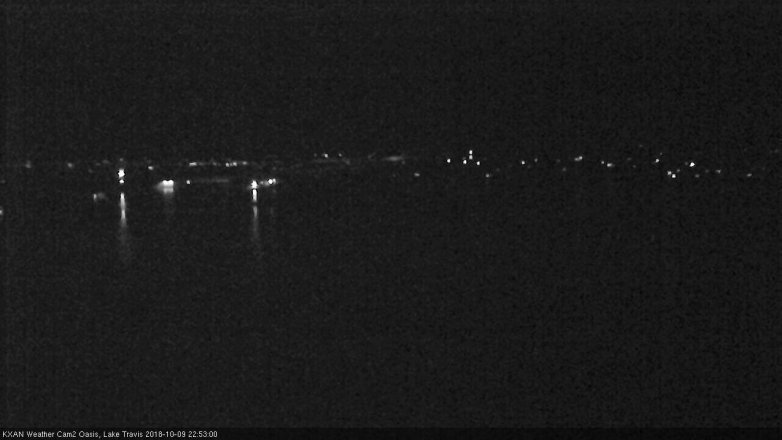 Lake Travis webcam, October 9, 2018 9:55 PM CT