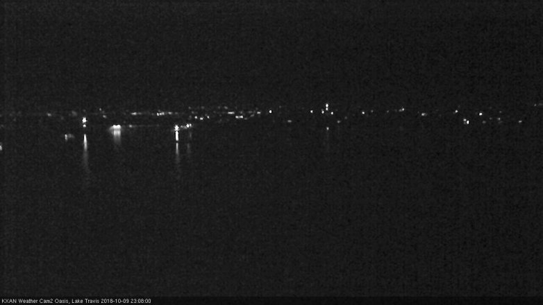 Lake Travis webcam, October 9, 2018 10:10 PM CT