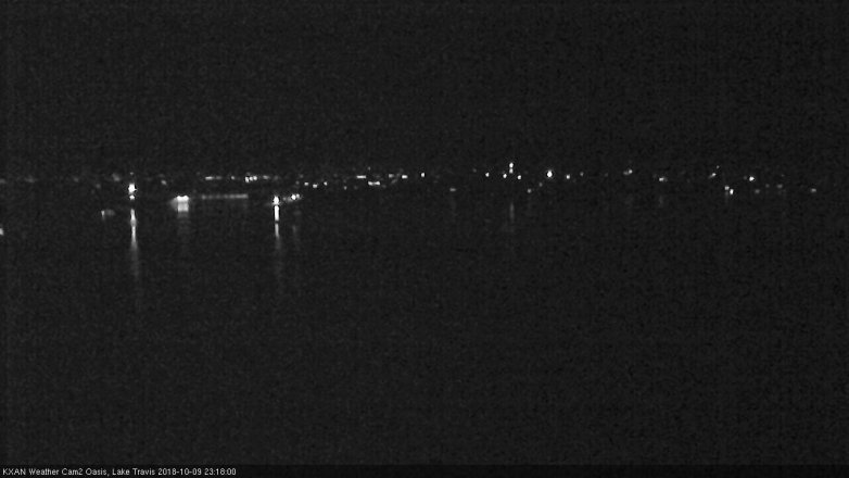 Lake Travis webcam, October 9, 2018 10:20 PM CT