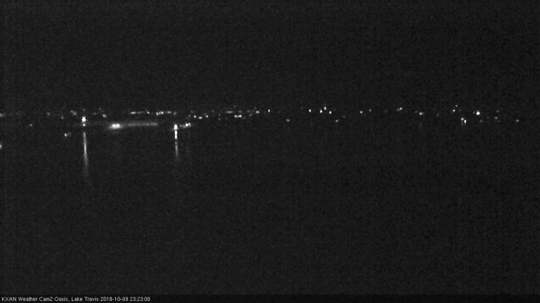 Lake Travis webcam, October 9, 2018 10:25 PM CT