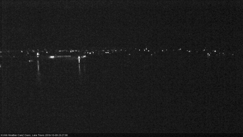 Lake Travis webcam, October 9, 2018 10:30 PM CT