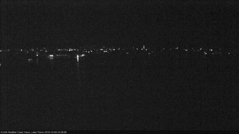 Lake Travis webcam, October 9, 2018 10:40 PM CT