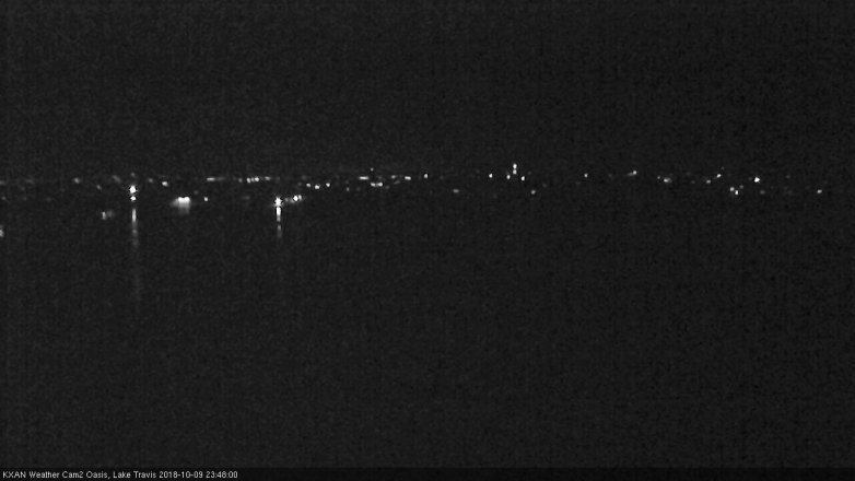 Lake Travis webcam, October 9, 2018 10:50 PM CT