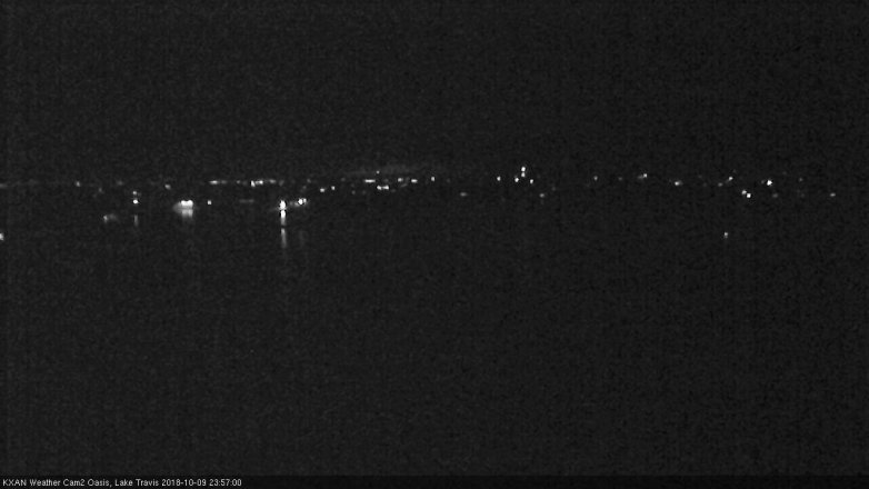 Lake Travis webcam, October 9, 2018 11:00 PM CT