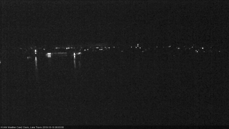 Lake Travis webcam, October 9, 2018 11:05 PM CT