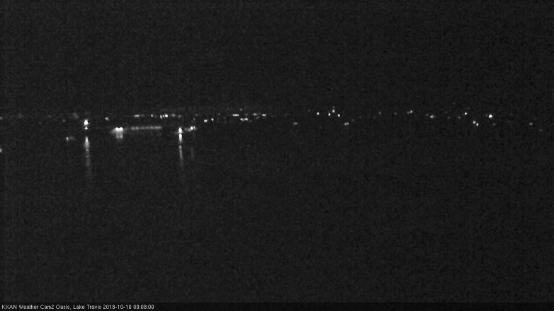 Lake Travis webcam, October 9, 2018 11:10 PM CT