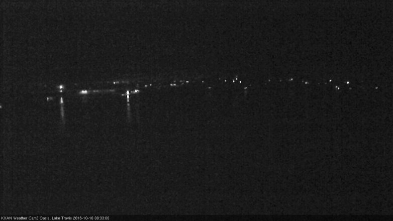 Lake Travis webcam, October 9, 2018 11:35 PM CT