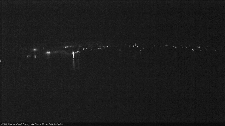 Lake Travis webcam, October 9, 2018 11:40 PM CT