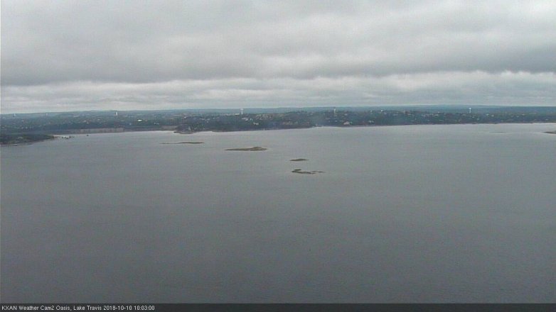 Lake Travis webcam, October 10, 2018 9:05 AM CT