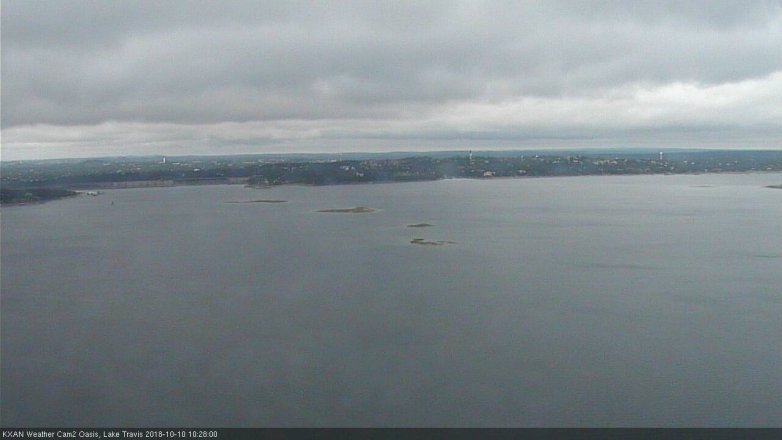 Lake Travis webcam, October 10, 2018 9:30 AM CT