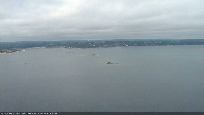 Lake Travis webcam, October 10, 2018 9:45 AM CT