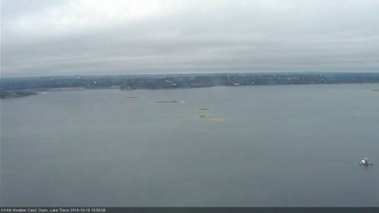 Lake Travis webcam, October 10, 2018 10:00 AM CT