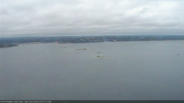 Lake Travis webcam, October 10, 2018 10:15 AM CT