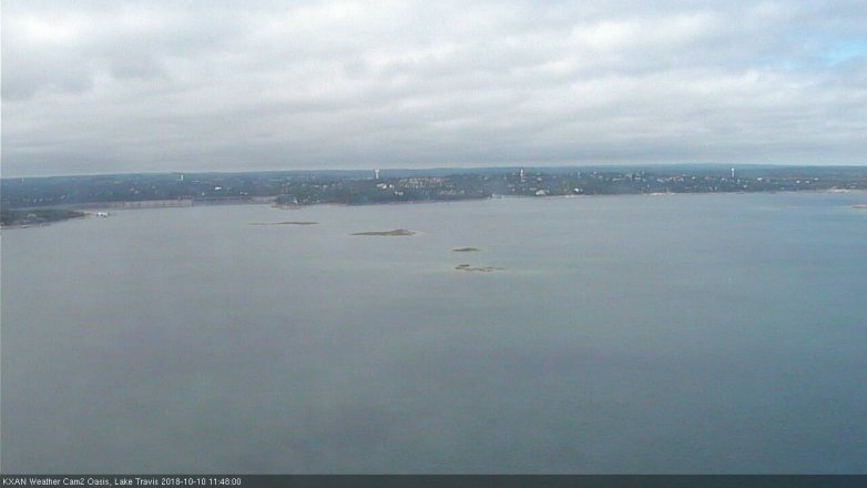 Lake Travis webcam, October 10, 2018 10:50 AM CT
