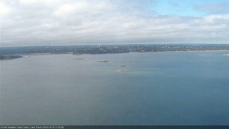 Lake Travis webcam, October 10, 2018 10:55 AM CT