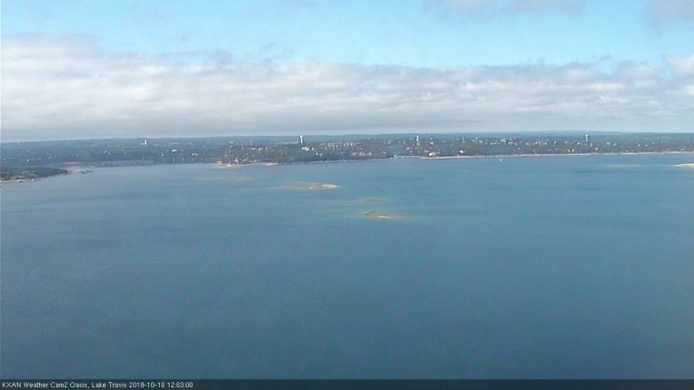 Lake Travis webcam, October 10, 2018 11:05 AM CT