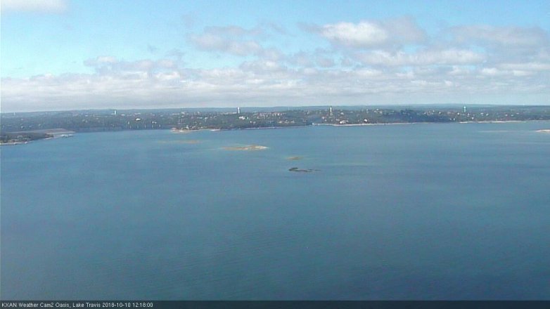 Lake Travis webcam, October 10, 2018 11:20 AM CT