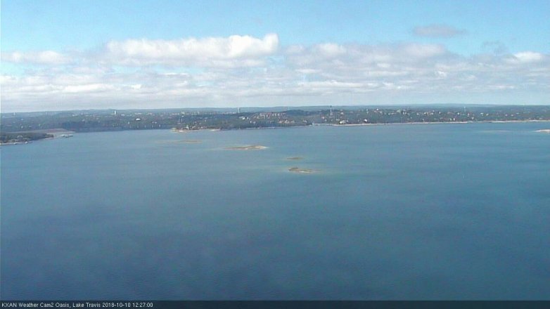Lake Travis webcam, October 10, 2018 11:30 AM CT