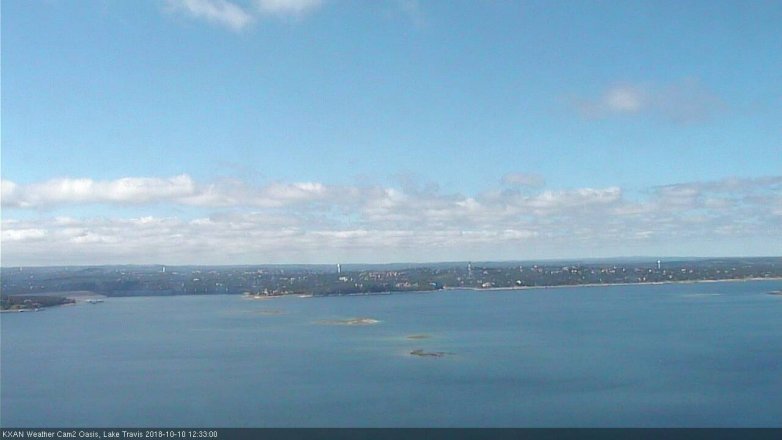 Lake Travis webcam, October 10, 2018 11:35 AM CT