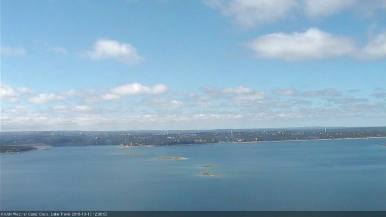 Lake Travis webcam, October 10, 2018 11:40 AM CT