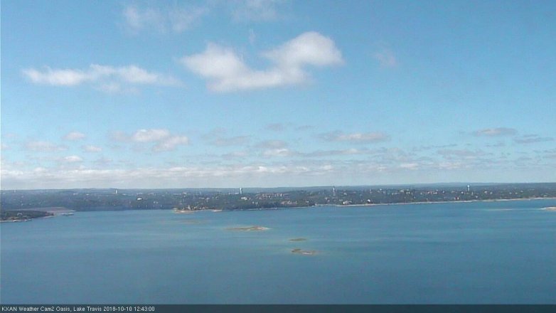 Lake Travis webcam, October 10, 2018 11:45 AM CT