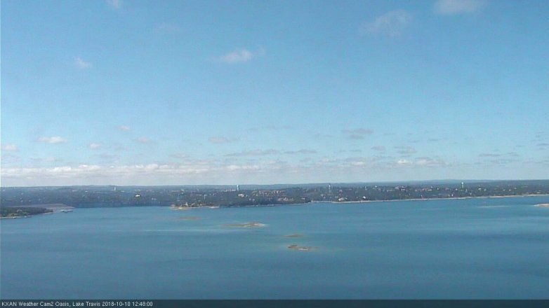 Lake Travis webcam, October 10, 2018 11:50 AM CT