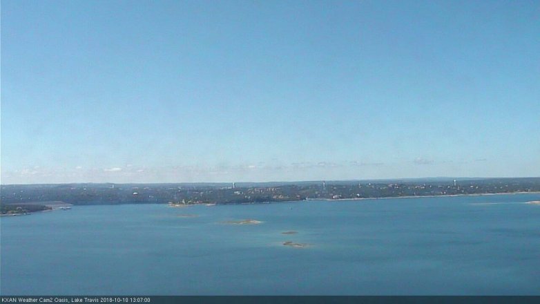 Lake Travis webcam, October 10, 2018 12:10 PM CT