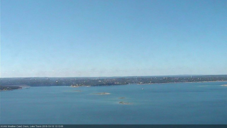 Lake Travis webcam, October 10, 2018 12:15 PM CT
