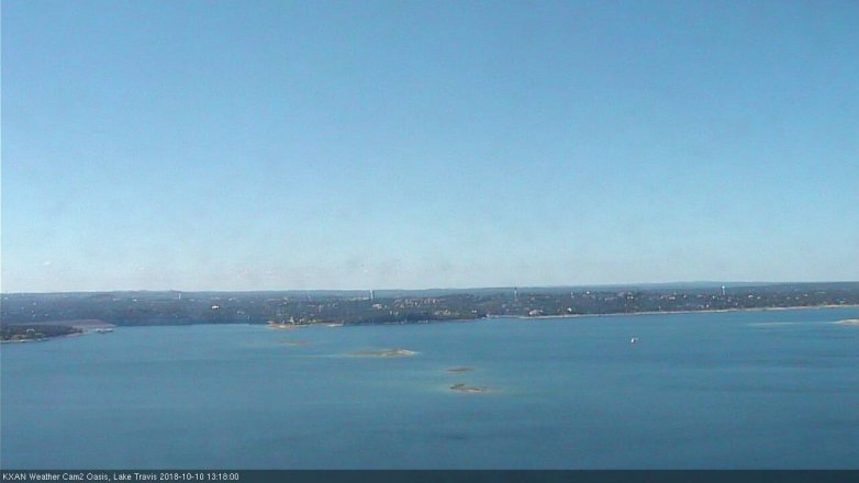 Lake Travis webcam, October 10, 2018 12:20 PM CT
