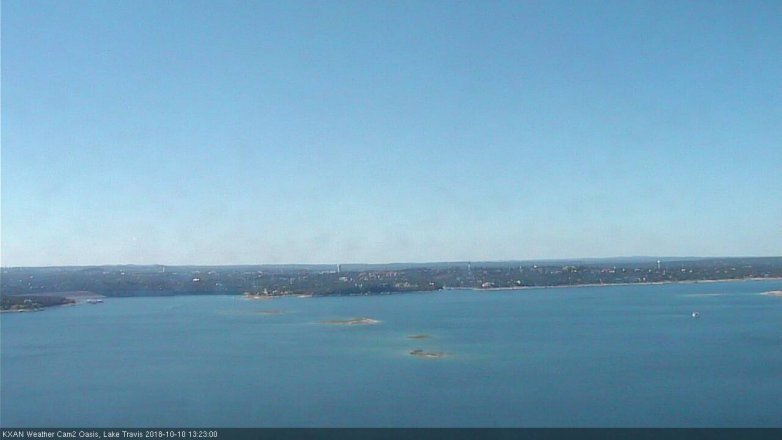 Lake Travis webcam, October 10, 2018 12:25 PM CT
