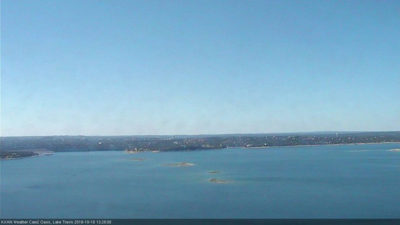 Lake Travis webcam, October 10, 2018 12:30 PM CT