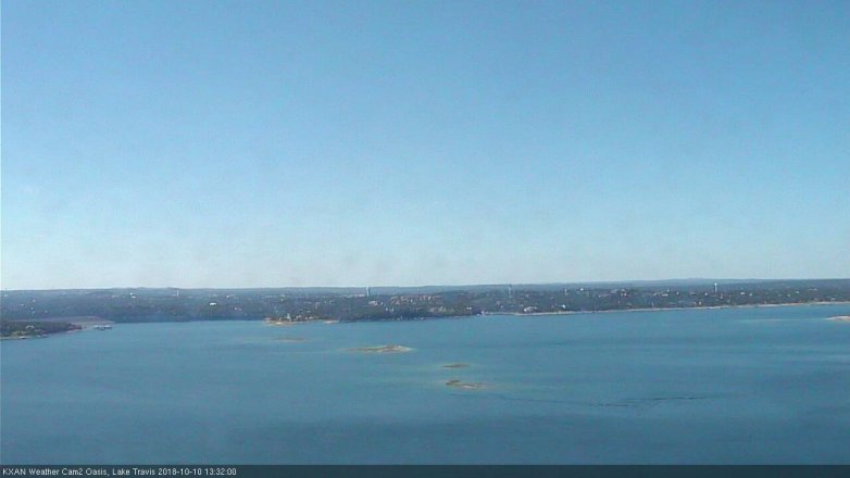 Lake Travis webcam, October 10, 2018 12:35 PM CT