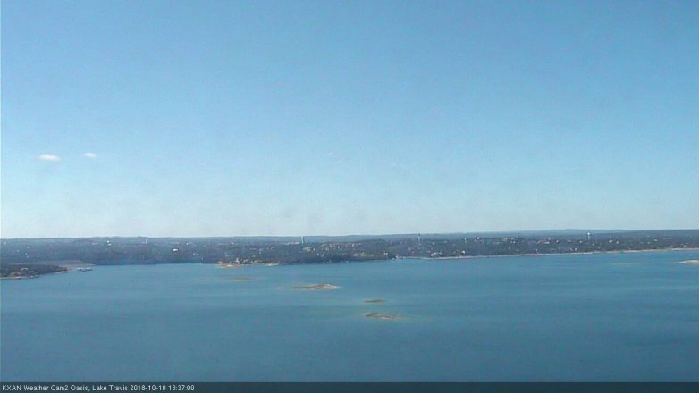 Lake Travis webcam, October 10, 2018 12:40 PM CT