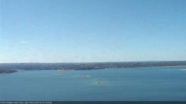 Lake Travis webcam, October 10, 2018 12:45 PM CT