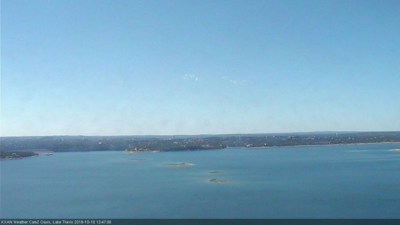 Lake Travis webcam, October 10, 2018 12:50 PM CT