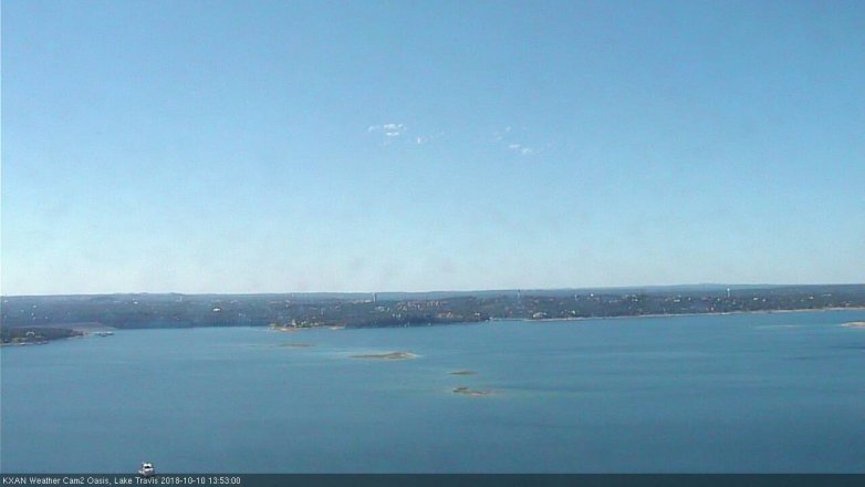 Lake Travis webcam, October 10, 2018 12:55 PM CT