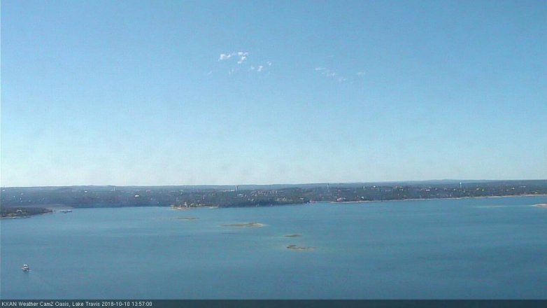 Lake Travis webcam, October 10, 2018 1:00 PM CT