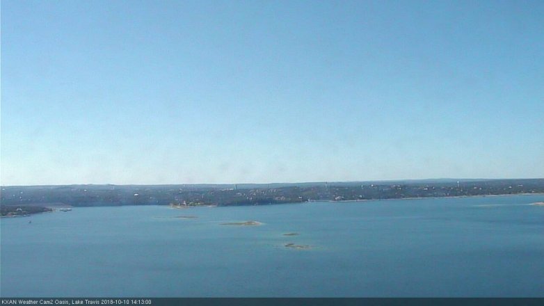 Lake Travis webcam, October 10, 2018 1:15 PM CT