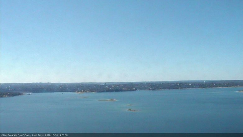 Lake Travis webcam, October 10, 2018 1:30 PM CT