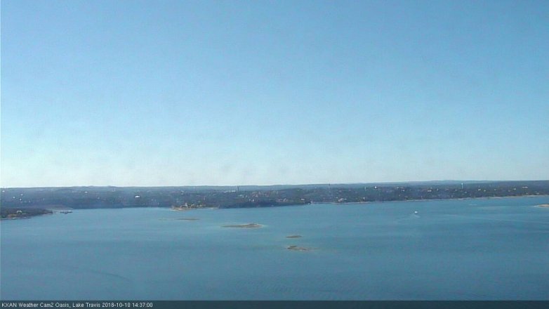 Lake Travis webcam, October 10, 2018 1:40 PM CT