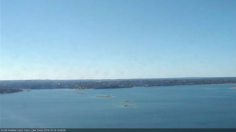 Lake Travis webcam, October 10, 2018 1:50 PM CT