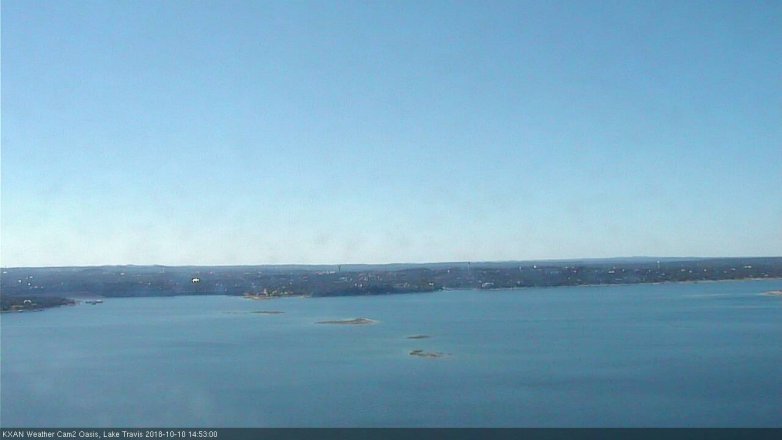 Lake Travis webcam, October 10, 2018 1:55 PM CT